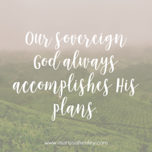 Our sovereign God always accomplishes His plans. Biblical encouragement, Scripture, and devotionals for women.